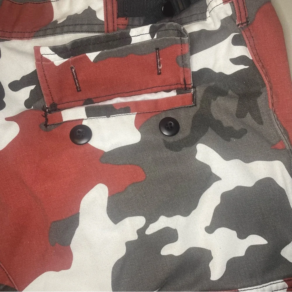 Backbone Red Black White‎ Camo Cargo Pants Jogger Style XL - Picture 11 of 16